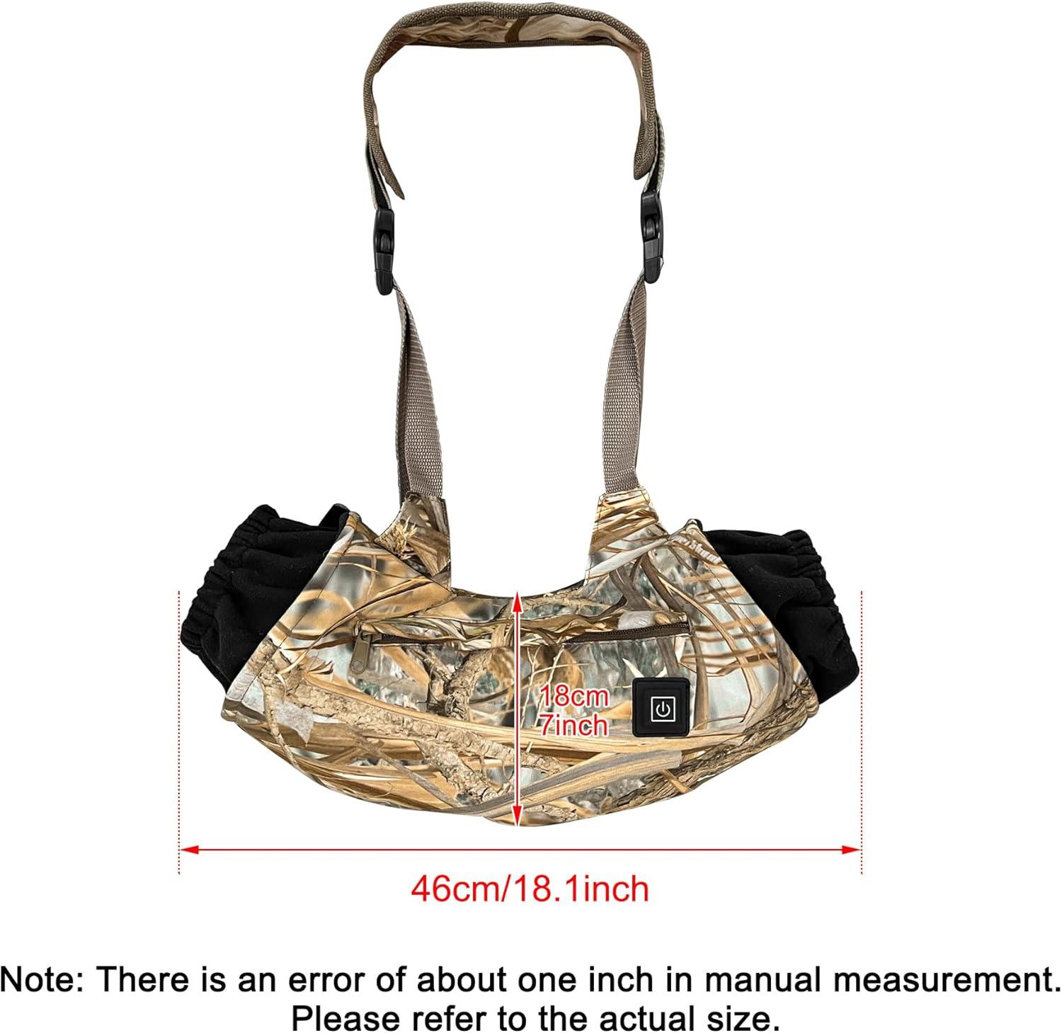 imageHeated Hand Muff Electric Heating Hand Warmer Pouch Suitable for Outdoor Hunting Sports Photography Golf Hike Football Snow Camping in Cold Winter Keep Warmth Battery Included