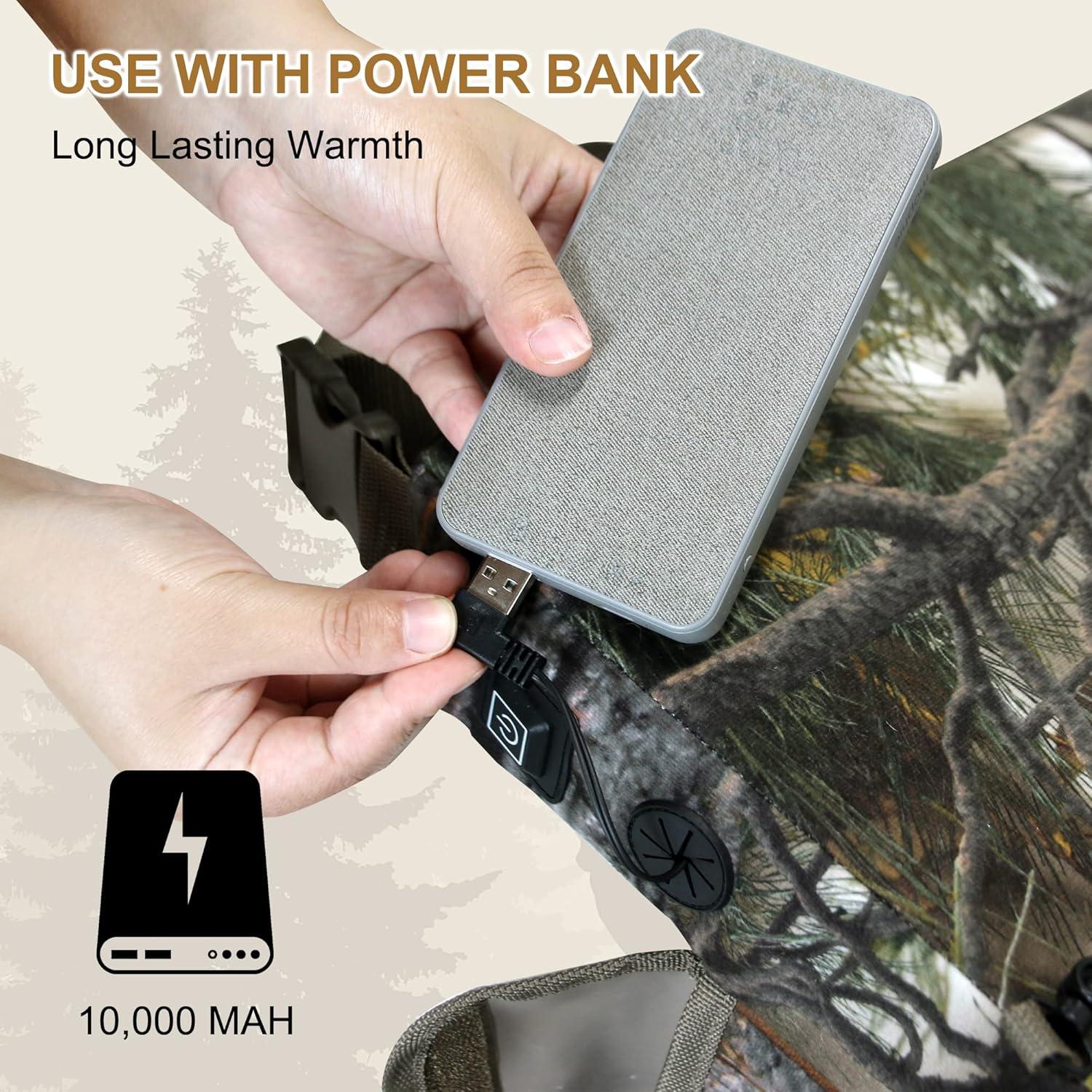 imageMDSTOP Heated Hunting Seat Cushion Waterproof Seat Pads for Tree Stand ampamp Ladder Stand for Hunting Ice FishingHiking CampingBattery not IncludedCamo