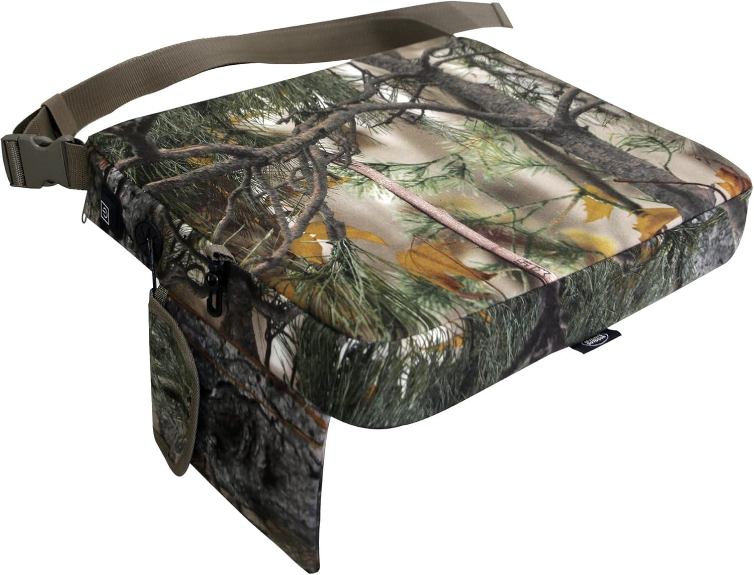imageMDSTOP Heated Hunting Seat Cushion Waterproof Seat Pads for Tree Stand ampamp Ladder Stand for Hunting Ice FishingHiking CampingBattery not IncludedCamo