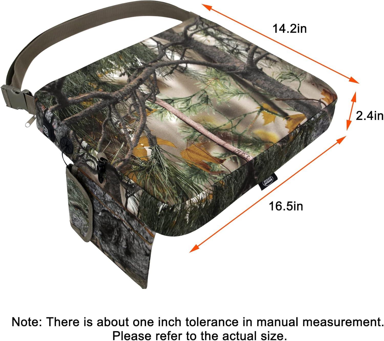 imageMDSTOP Heated Hunting Seat Cushion Waterproof Seat Pads for Tree Stand ampamp Ladder Stand for Hunting Ice FishingHiking CampingBattery not IncludedCamo