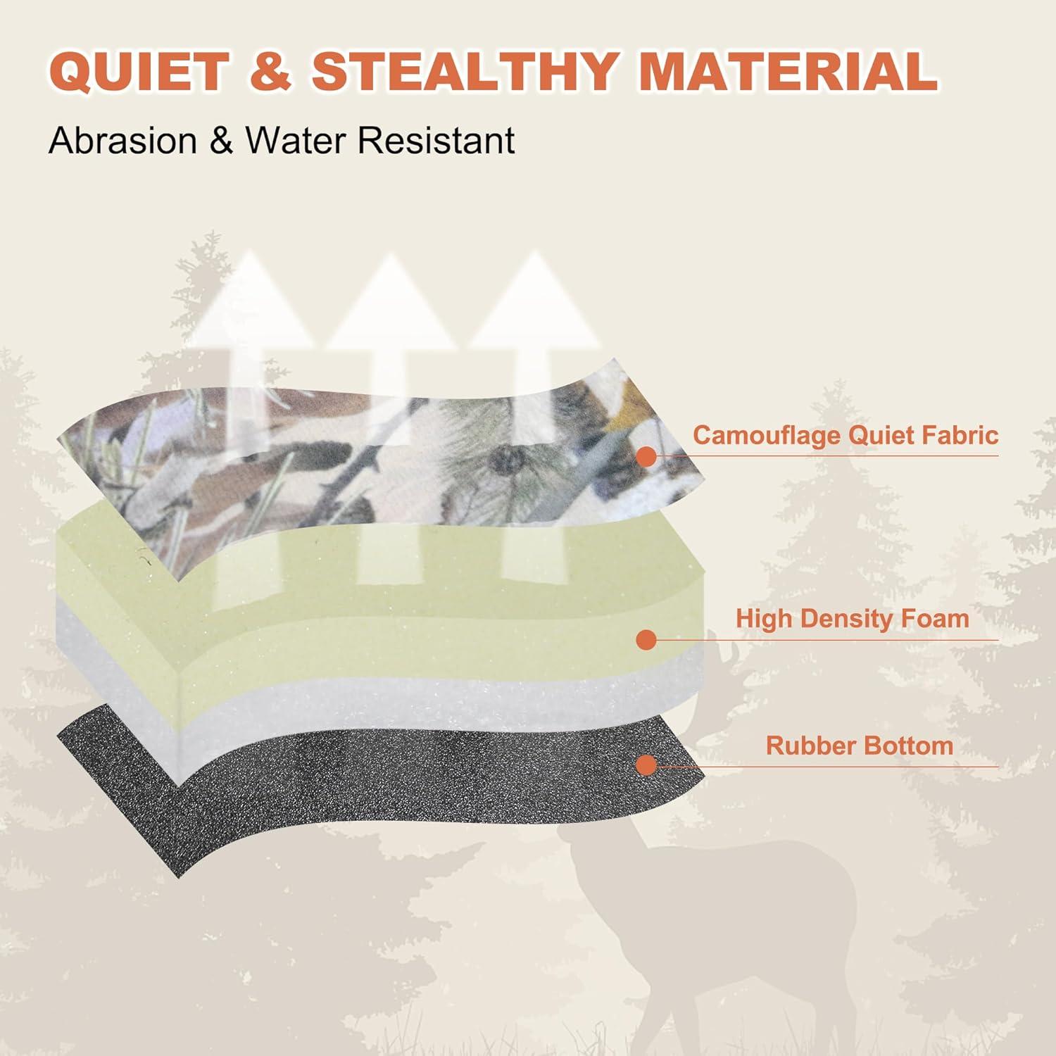 imageMDSTOP Heated Hunting Seat Cushion Waterproof Seat Pads for Tree Stand ampamp Ladder Stand for Hunting Ice FishingHiking CampingBattery not IncludedPine Needle Camo