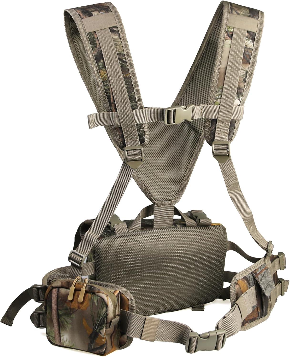 imageMDSTOP Hunting Fanny Pack WaistPack Style Hunting Pack Camo Hunting Fanny Waist Pack with Shoulder Straps and Harness Pouch Available in Backpack and Lumbar Pack Styles
