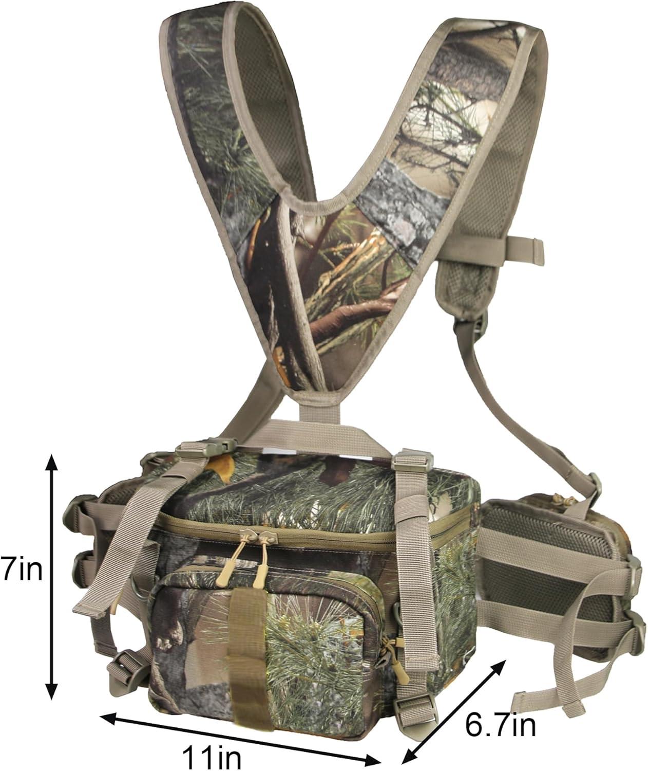 imageMDSTOP Hunting Fanny Pack WaistPack Style Hunting Pack Camo Hunting Fanny Waist Pack with Shoulder Straps and Harness Pouch Available in Backpack and Lumbar Pack Styles