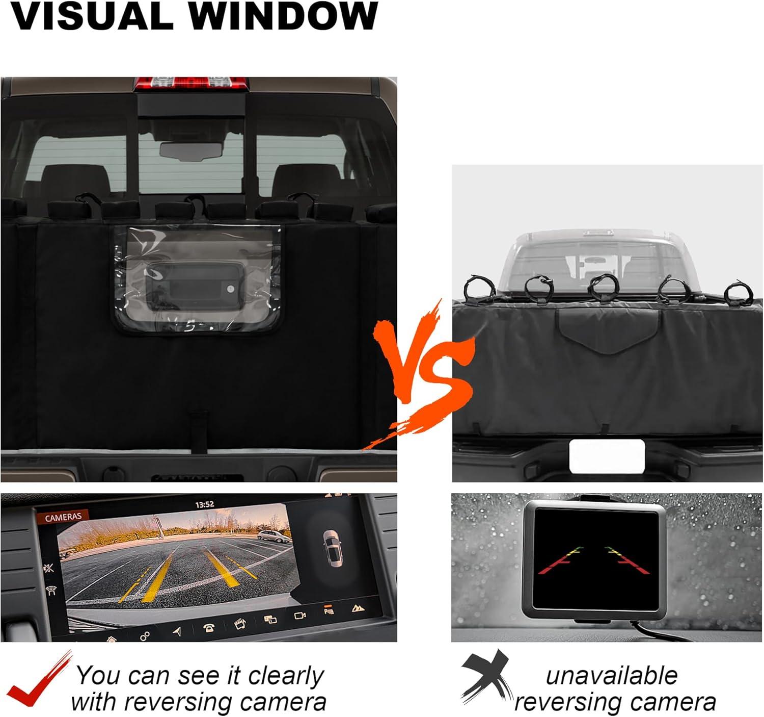 imageMDSTOP Tailgate Pad for Mountain Bike Truck Tailgate Bike Pad with Reflective StripsTool Pockets Backup Camera Opening MTB Tailgate Pad Carries Up to 5 Bikes EBikes BMXampampRoad Bikes Black LBlack