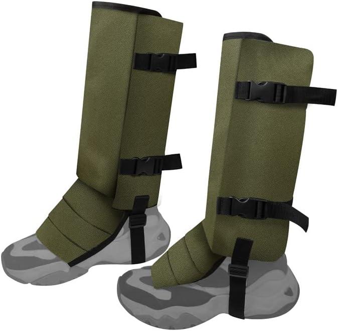 imageSnake Gaiters Leg Guards Waterproof Snake Guards Adjustable Snake Bite Protection for Lower Legs Snake Chaps for MenampampWomenArmy Green