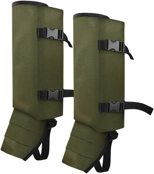 imageSnake Gaiters Leg Guards Waterproof Snake Guards Adjustable Snake Bite Protection for Lower Legs Snake Chaps for MenampampWomenArmy Green