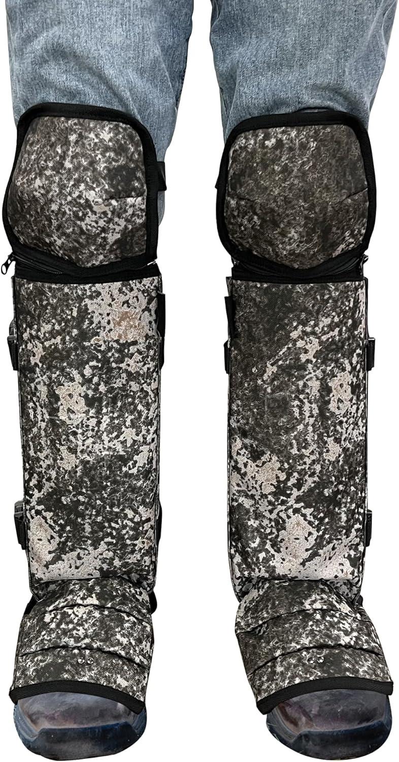 imageSnake Gaiters Leg Guards Waterproof Snake Guards Adjustable Snake Bite Protection for Lower Legs Snake Chaps for MenampampWomenBlack Camo
