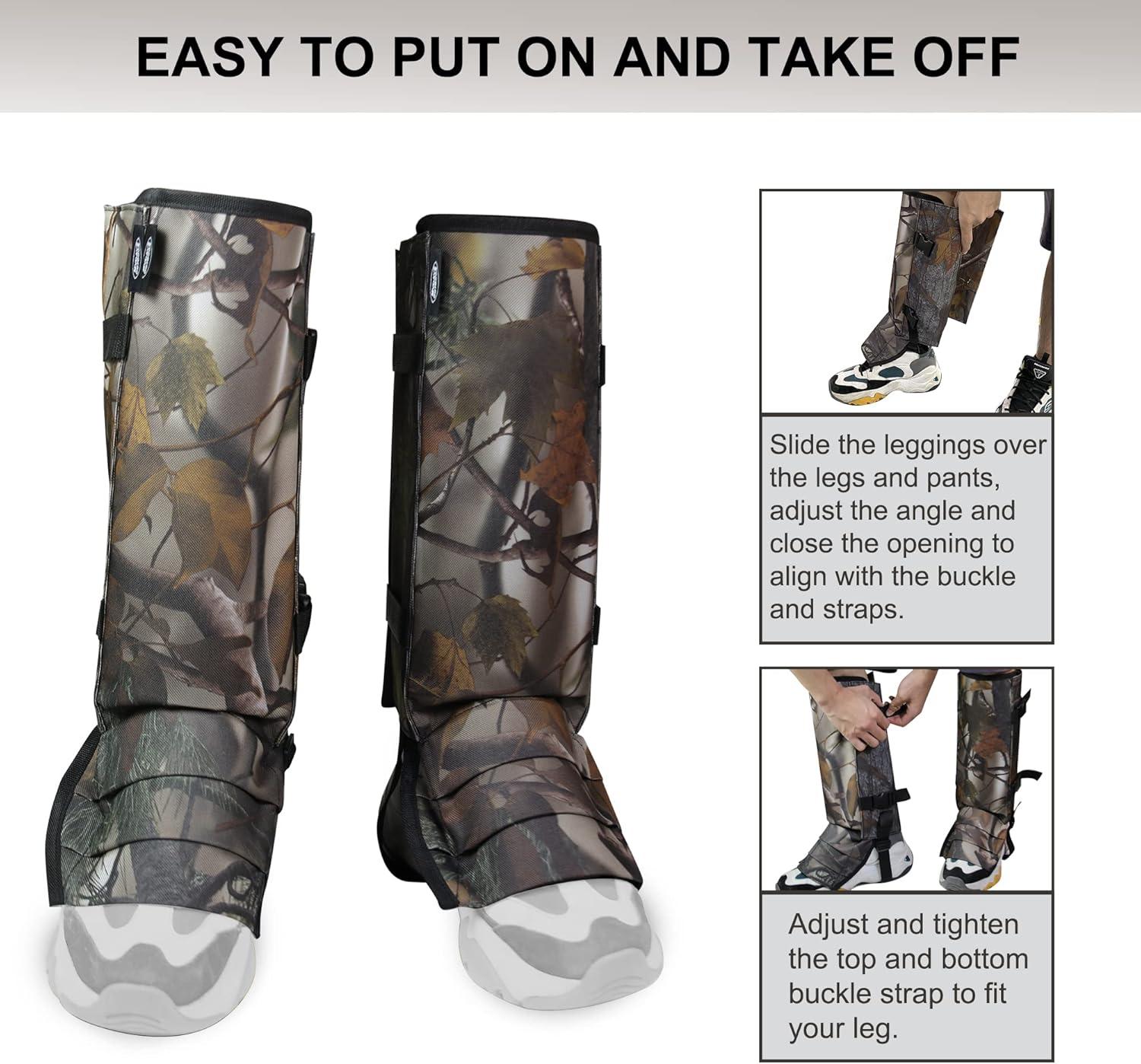imageSnake Gaiters Leg Guards Waterproof Snake Guards Adjustable Snake Bite Protection for Lower Legs Snake Chaps for MenampampWomenCamo