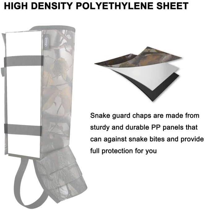 imageSnake Gaiters Leg Guards Waterproof Snake Guards Adjustable Snake Bite Protection for Lower Legs Snake Chaps for MenampampWomenCamo