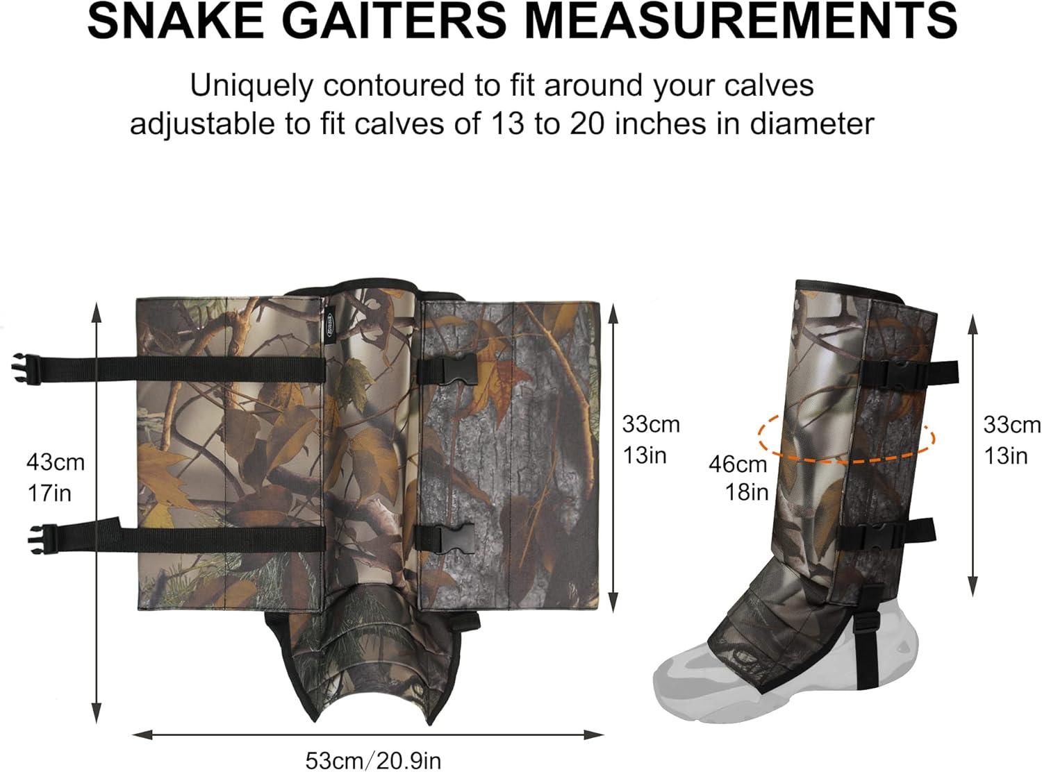 imageSnake Gaiters Leg Guards Waterproof Snake Guards Adjustable Snake Bite Protection for Lower Legs Snake Chaps for MenampampWomenCamo