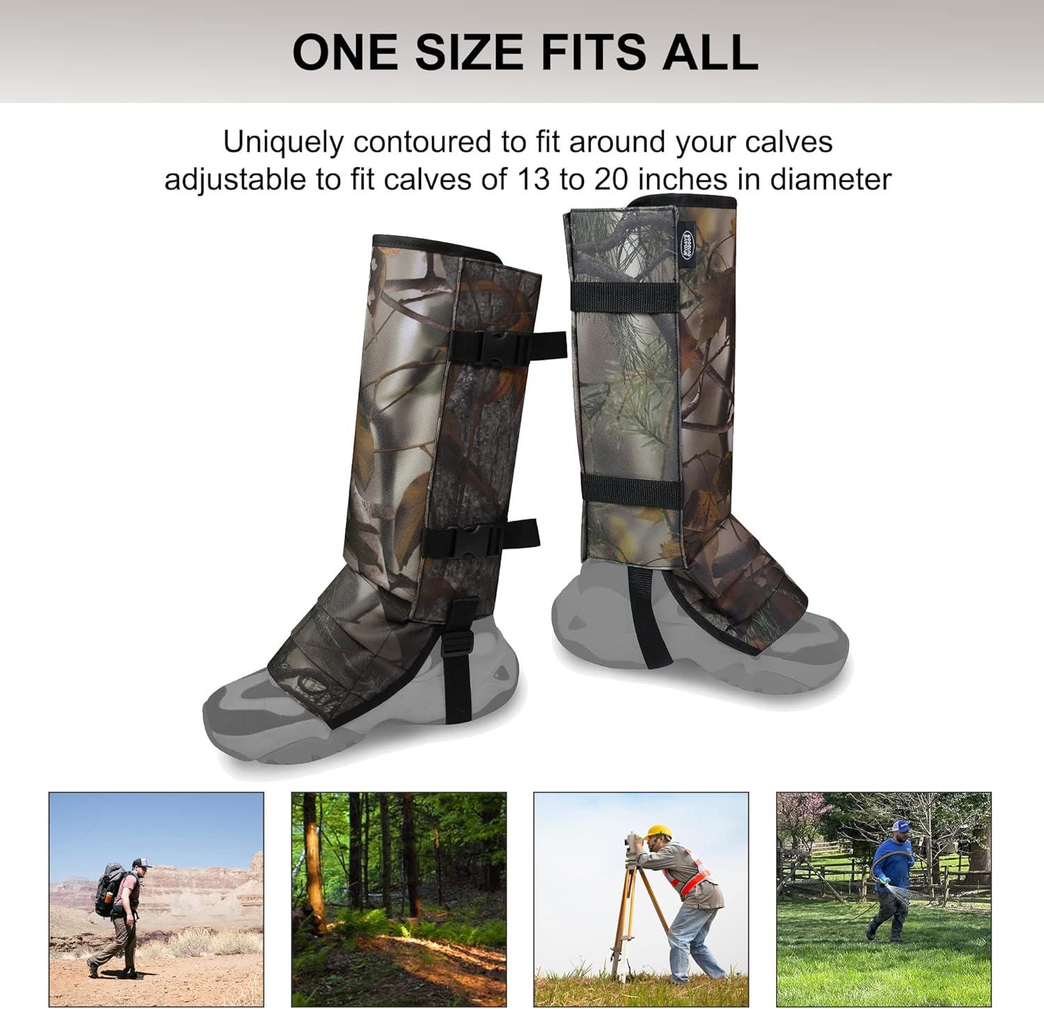 imageSnake Gaiters Leg Guards Waterproof Snake Guards Adjustable Snake Bite Protection for Lower Legs Snake Chaps for MenampampWomenCamo