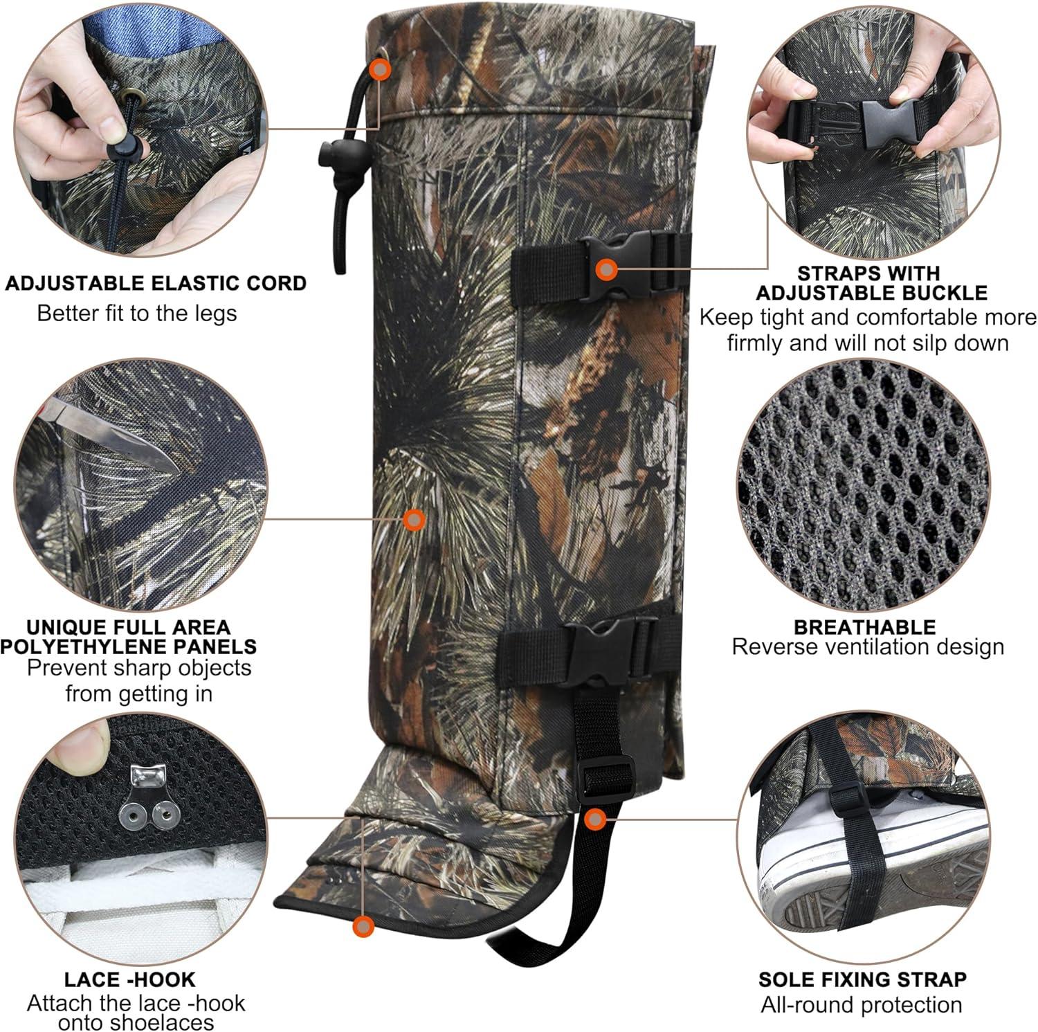 imageSnake Gaiters Leg Guards Waterproof Snake Guards Adjustable Snake Bite Protection for Lower Legs Snake Chaps for MenampampWomenCamo1