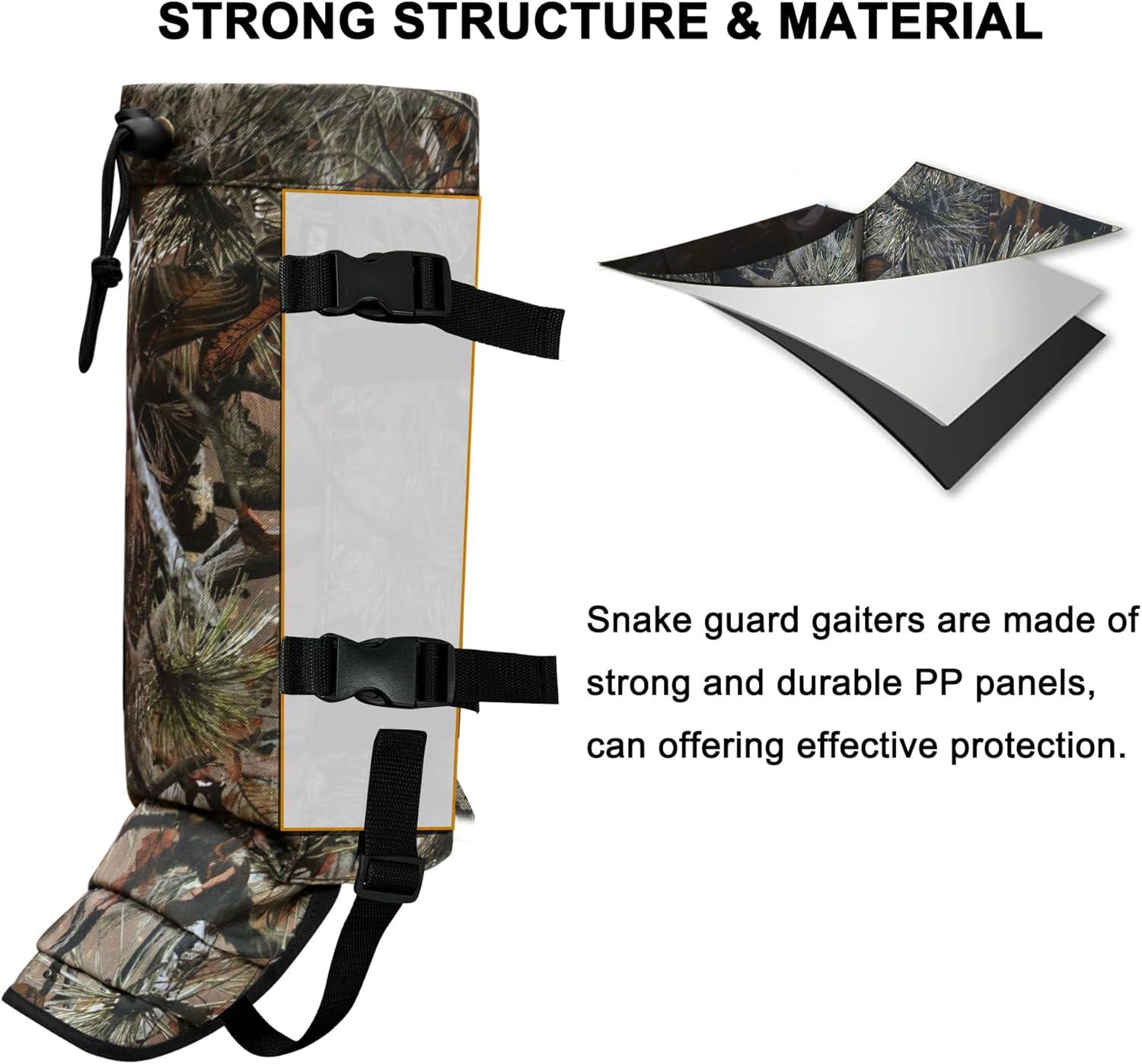 imageSnake Gaiters Leg Guards Waterproof Snake Guards Adjustable Snake Bite Protection for Lower Legs Snake Chaps for MenampampWomenCamo1