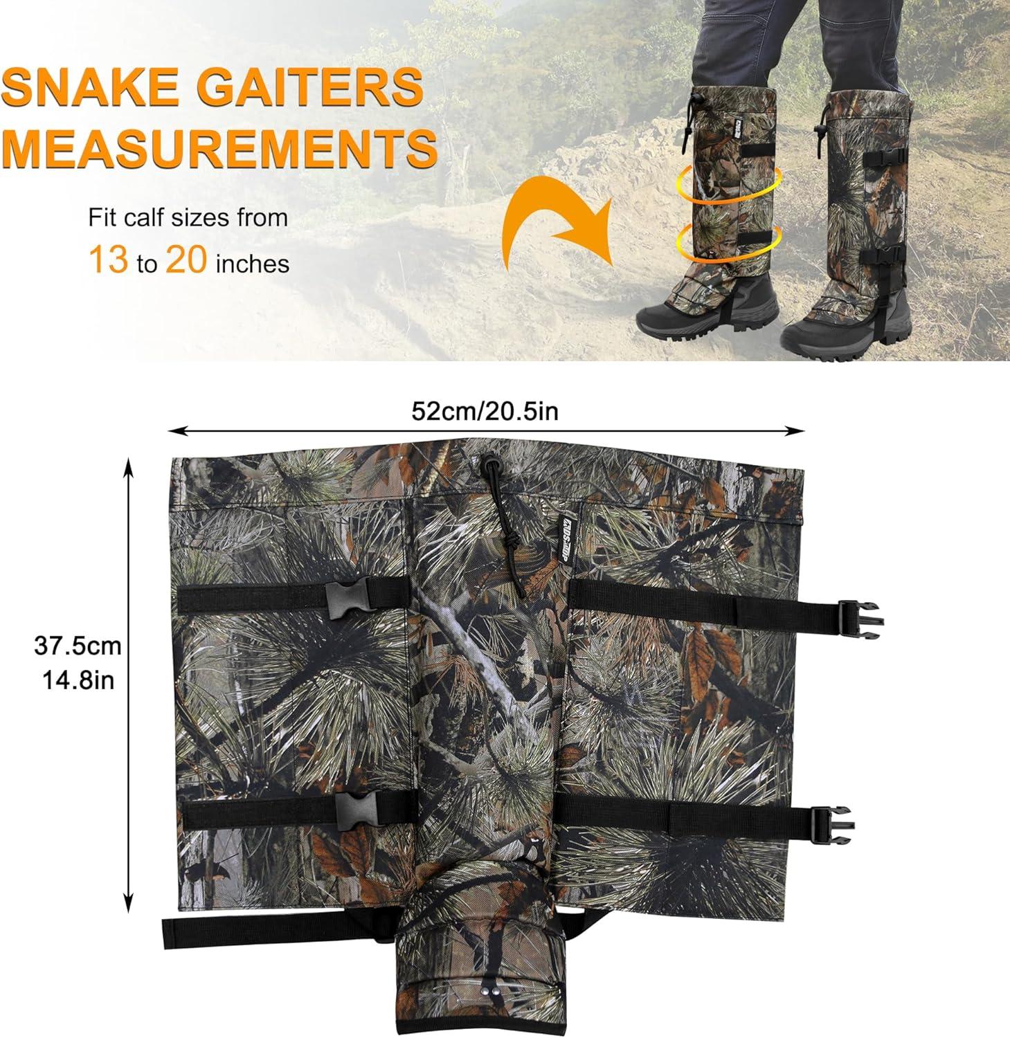 imageSnake Gaiters Leg Guards Waterproof Snake Guards Adjustable Snake Bite Protection for Lower Legs Snake Chaps for MenampampWomenCamo1