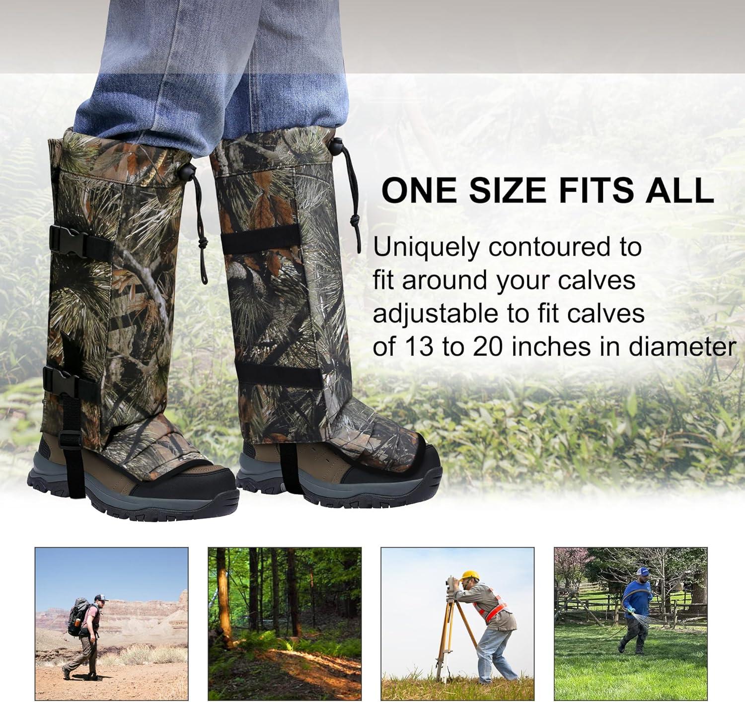 imageSnake Gaiters Leg Guards Waterproof Snake Guards Adjustable Snake Bite Protection for Lower Legs Snake Chaps for MenampampWomenCamo1