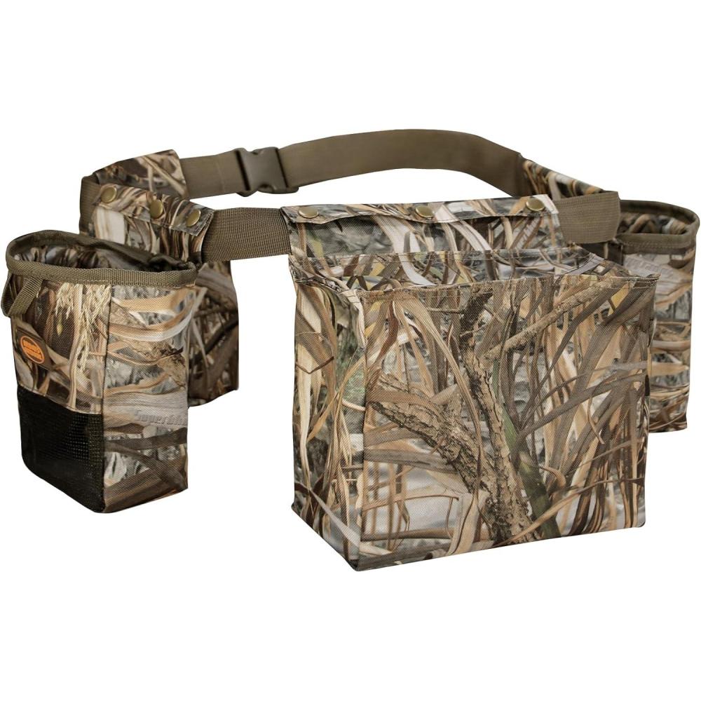 imageMDSTOP Dove Hunting Game Belt Multifunction Hunting Gear Bags Adjustable Shotgun Shell Pouch and Water Bottle Carrier for Shooting Hunting Dog Training FishingCamo