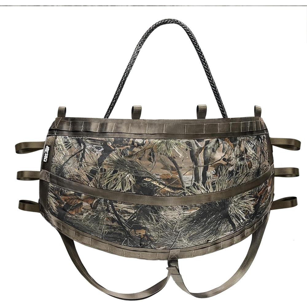 imageMDSTOP Hunting Saddle Comfortable Hammock Tree Saddle Adjustable Tree Climbing Saddle Lightweight Padded Seat Includes Saddle Bridge Tree Stand AccessoriesCamo