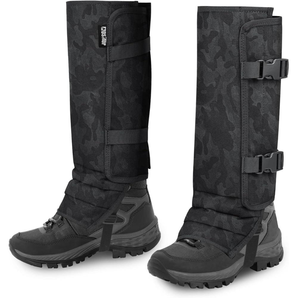 imageSnake Gaiters Leg Guards Waterproof Snake Guards Adjustable Snake Bite Protection for Lower Legs Snake Chaps for MenampampWomenBlack Camouflage