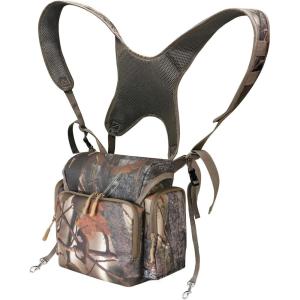 MDSTOP Binocular Harness Chest Pack, Bino Case with Rangefinder Pouch, Bino Harness, Chest Pack for Hunting, Binocular Harness for Bird Watching, Hunting, Hiking, Shooting(New Leaf Camouflage)