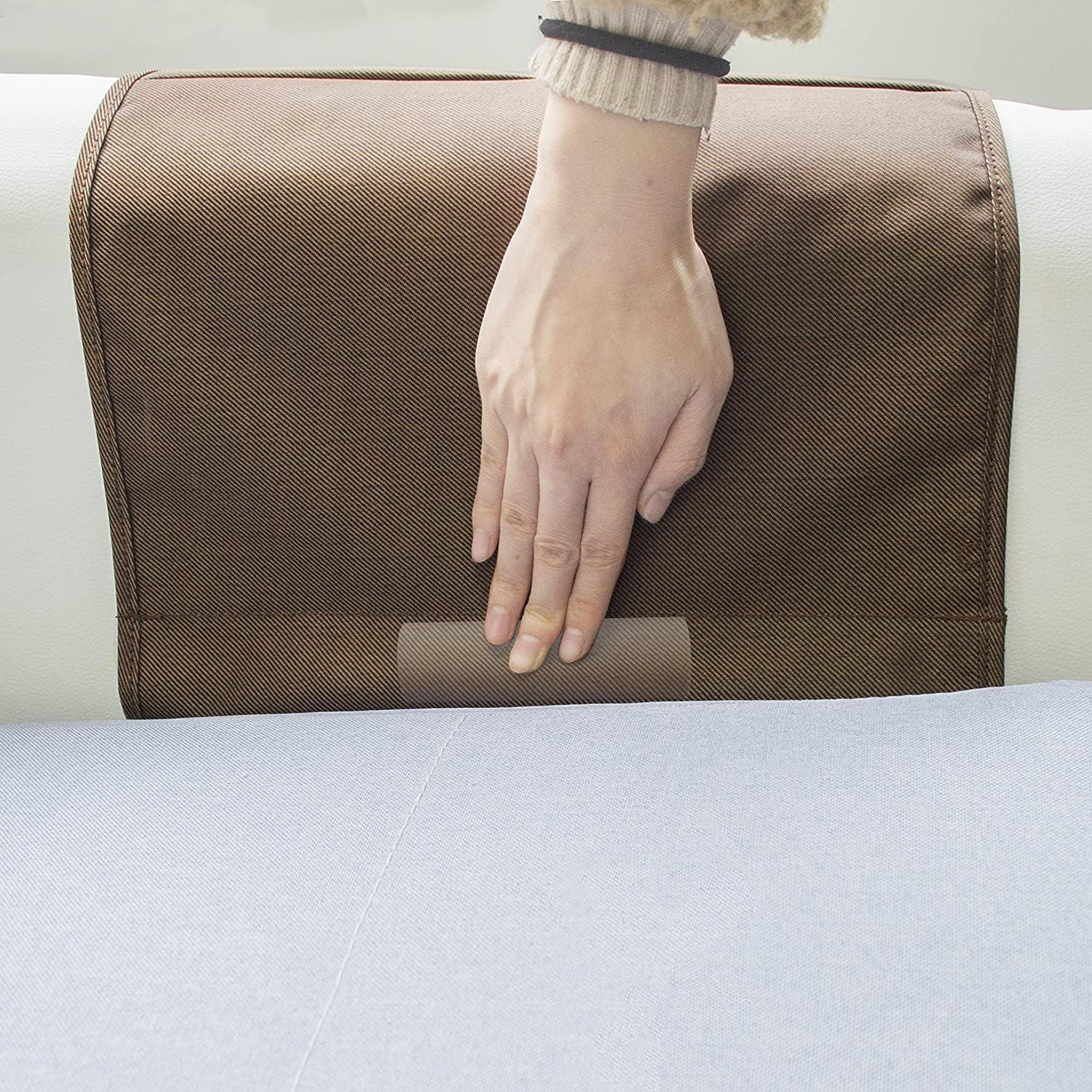 imageMDSTOP 5 Pockets Remote Control Holder Magazine Rack Space Saver Organizer Draped Over Sofa Couch Recliner ArmrestCoffeetwill