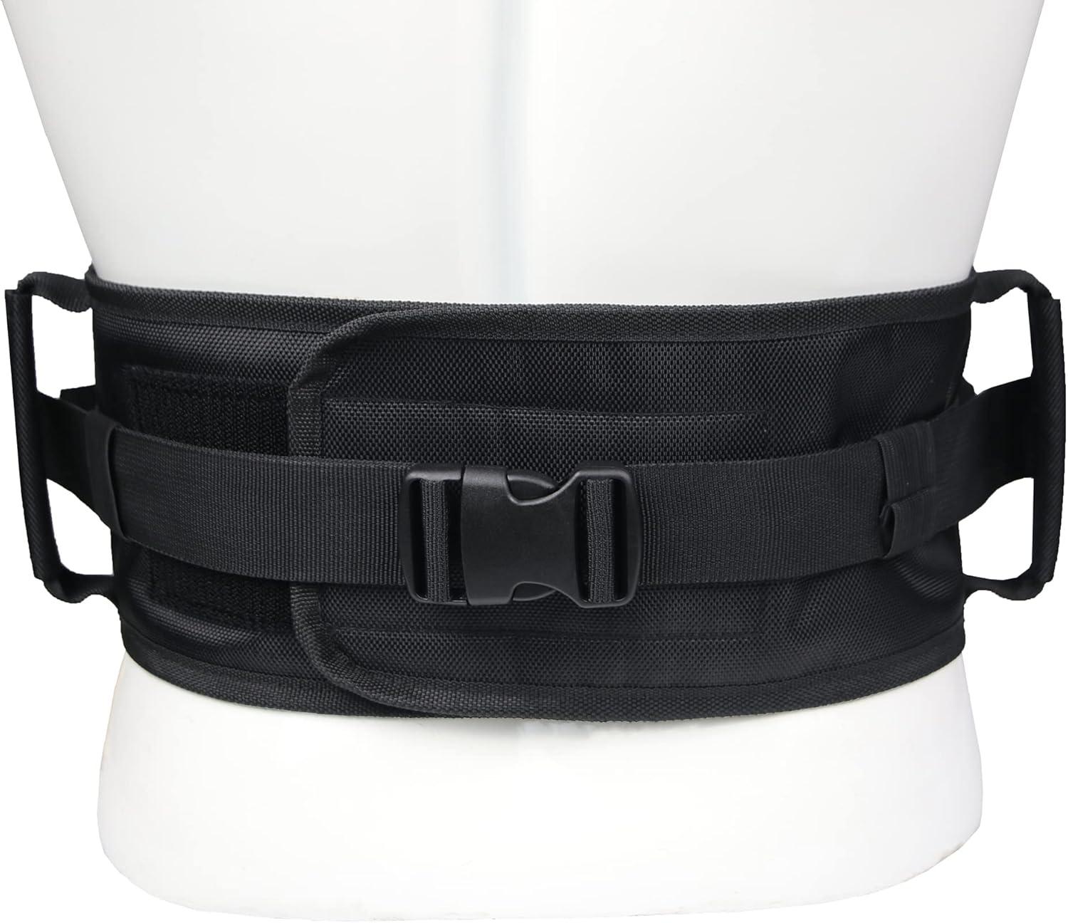 imageMDSTOP Gait Belt with Padding Handles Safety Transfer Belt for Seniors and Unsteady Person with Quick Release Buckle Bed to Wheelchair Transfering Prevents Patient from Shifting More Effectively