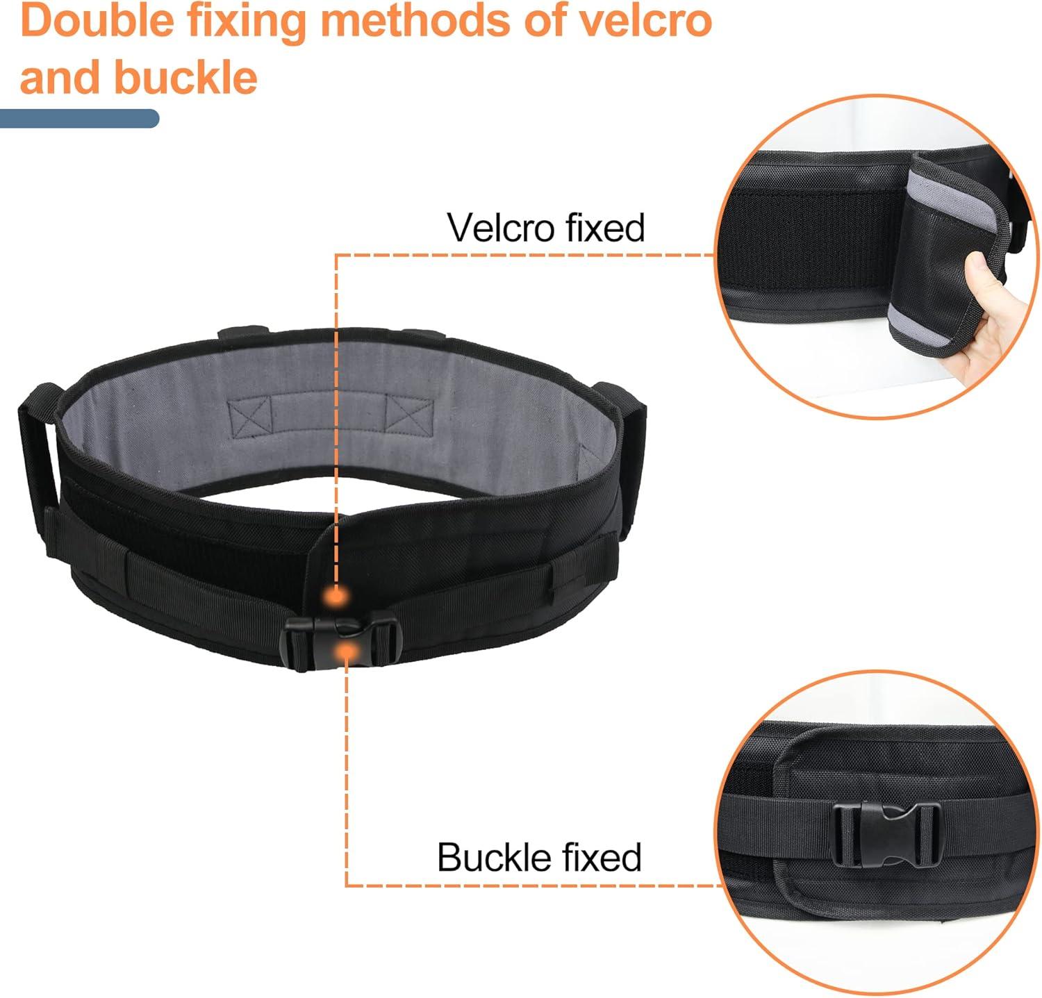 imageMDSTOP Gait Belt with Padding Handles Safety Transfer Belt for Seniors and Unsteady Person with Quick Release Buckle Bed to Wheelchair Transfering Prevents Patient from Shifting More Effectively