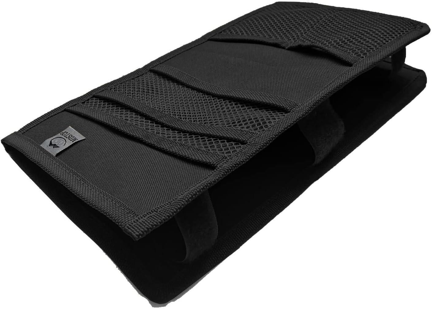 imageMDSTOP Molle Visor Panel Organizer Tactical Webbing Compatible Vehicle Sun Visor Cover Car Sunshade Storage Holder Pouch Fits for Cars Trucks Suvs Pickups Khaki 7quotx12quotBlack