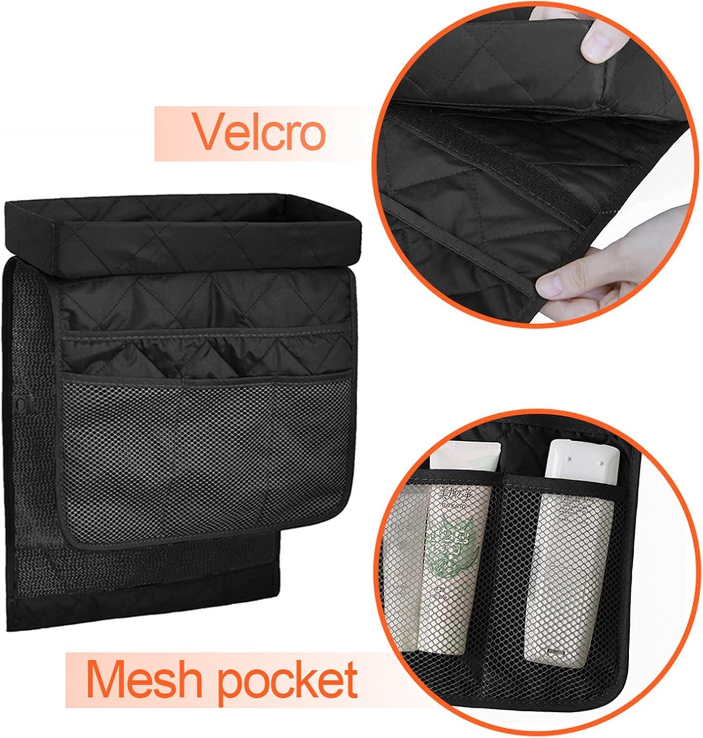 imageMDSTOP Sofa Armrest Organizer Caddy with Holder Tray TV Remote Control Holder Couch Armchair Caddy Fits for Game Controller Pens Magazines Snacks Glasses Black 32quot 13quotBlack