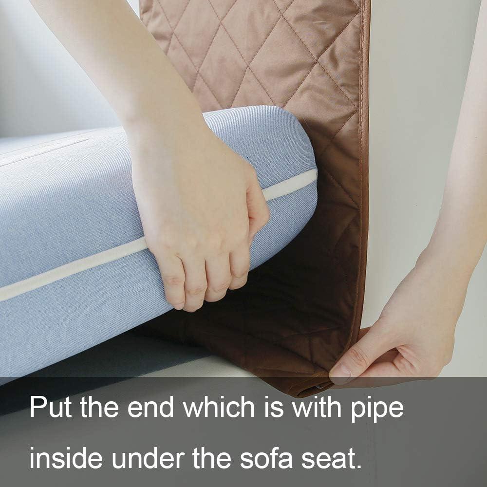 imageMDSTOP Sofa Armrest Organizer Caddy with Holder Tray TV Remote Control Holder Couch Armchair Caddy Fits for Game Controller Pens Magazines Snacks Glasses Black 32quot 13quotCoffee