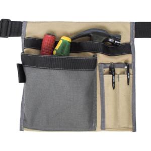 Tool Pouch MDSTOP Single Side Apron with 5 Pockets and 1 Hammer Loop, Fits for Hammer, Pencils, Screwdrivers etc. (Black)(Khaki)