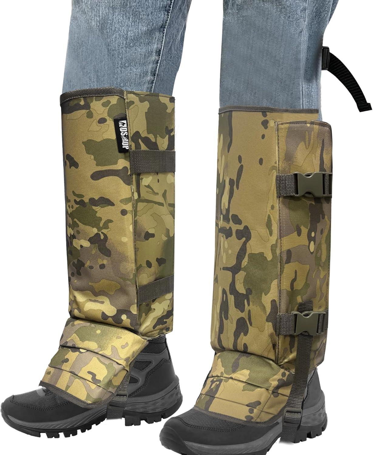 imageSnake Gaiters Leg Guards Waterproof Snake Guards Adjustable Snake Bite Protection for Lower Legs Snake Chaps for MenampampWomenCp Camo
