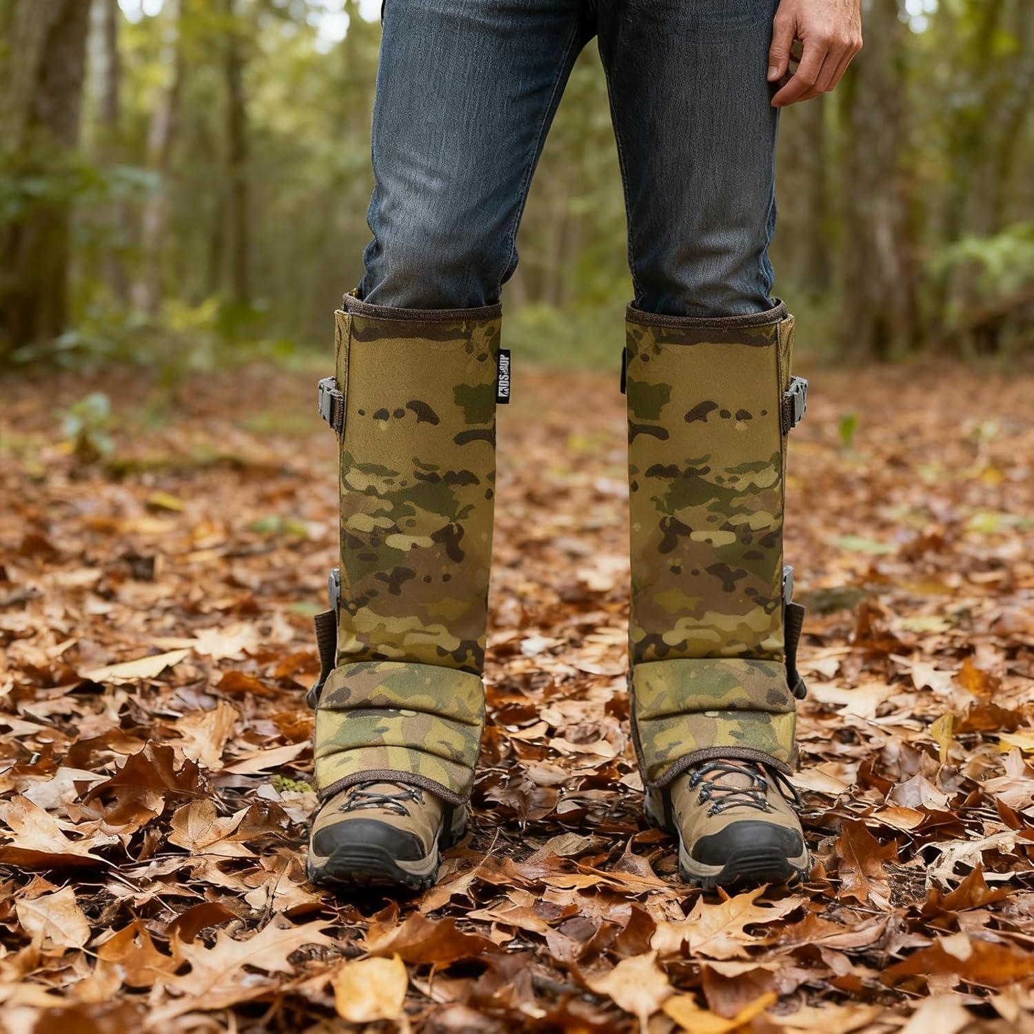 imageSnake Gaiters Leg Guards Waterproof Snake Guards Adjustable Snake Bite Protection for Lower Legs Snake Chaps for MenampampWomenCp Camo