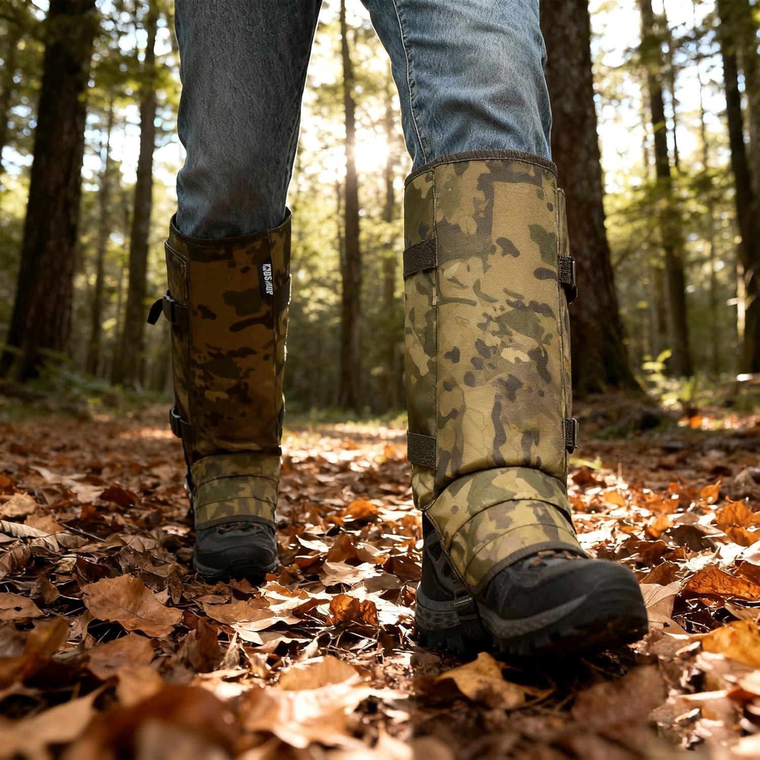 imageSnake Gaiters Leg Guards Waterproof Snake Guards Adjustable Snake Bite Protection for Lower Legs Snake Chaps for MenampampWomenCp Camo