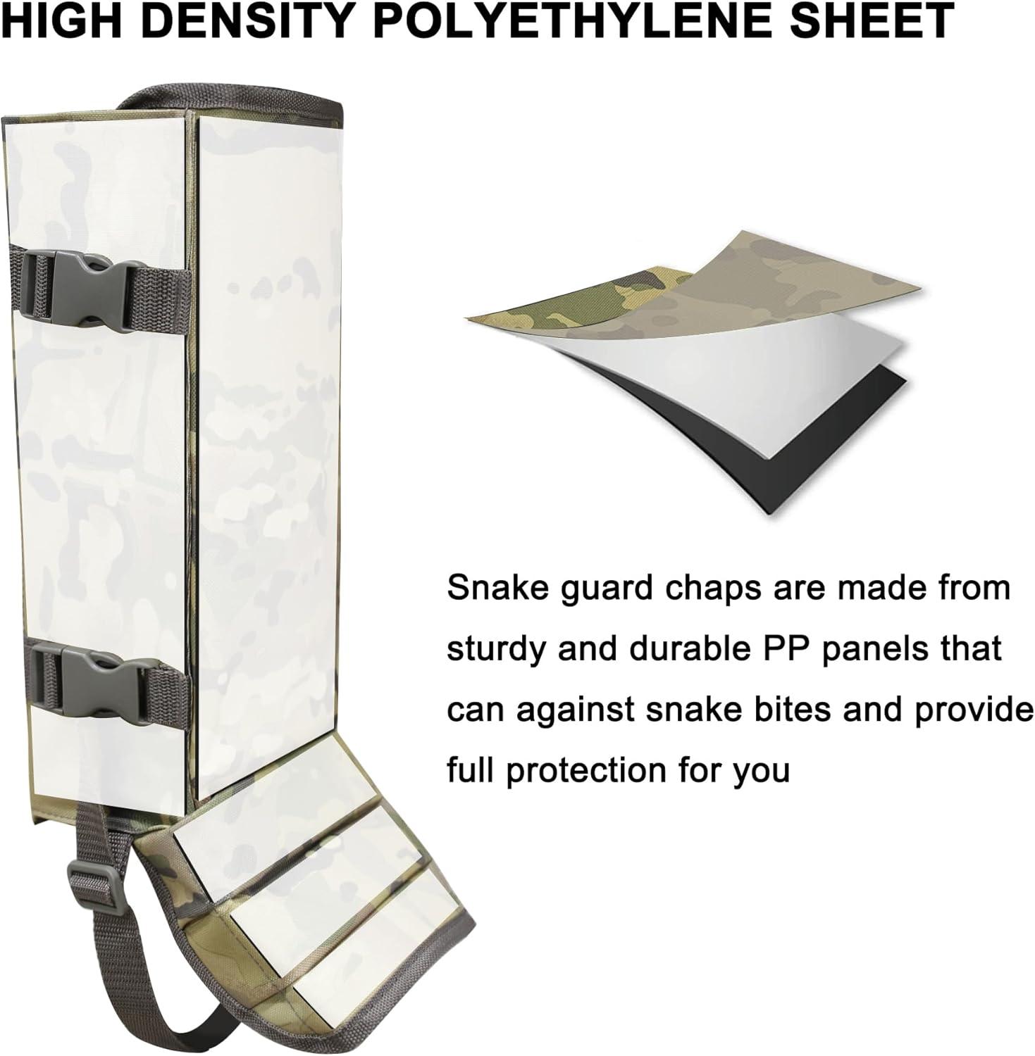 imageSnake Gaiters Leg Guards Waterproof Snake Guards Adjustable Snake Bite Protection for Lower Legs Snake Chaps for MenampampWomenCp Camo