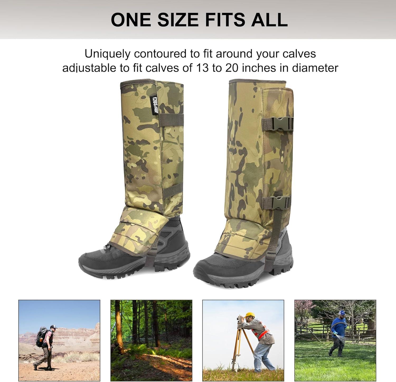 imageSnake Gaiters Leg Guards Waterproof Snake Guards Adjustable Snake Bite Protection for Lower Legs Snake Chaps for MenampampWomenCp Camo