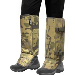Snake Gaiters Leg Guards, Waterproof Snake Guards, Adjustable Snake Bite Protection for Lower Legs, Snake Chaps for Men&Women(Cp Camo)