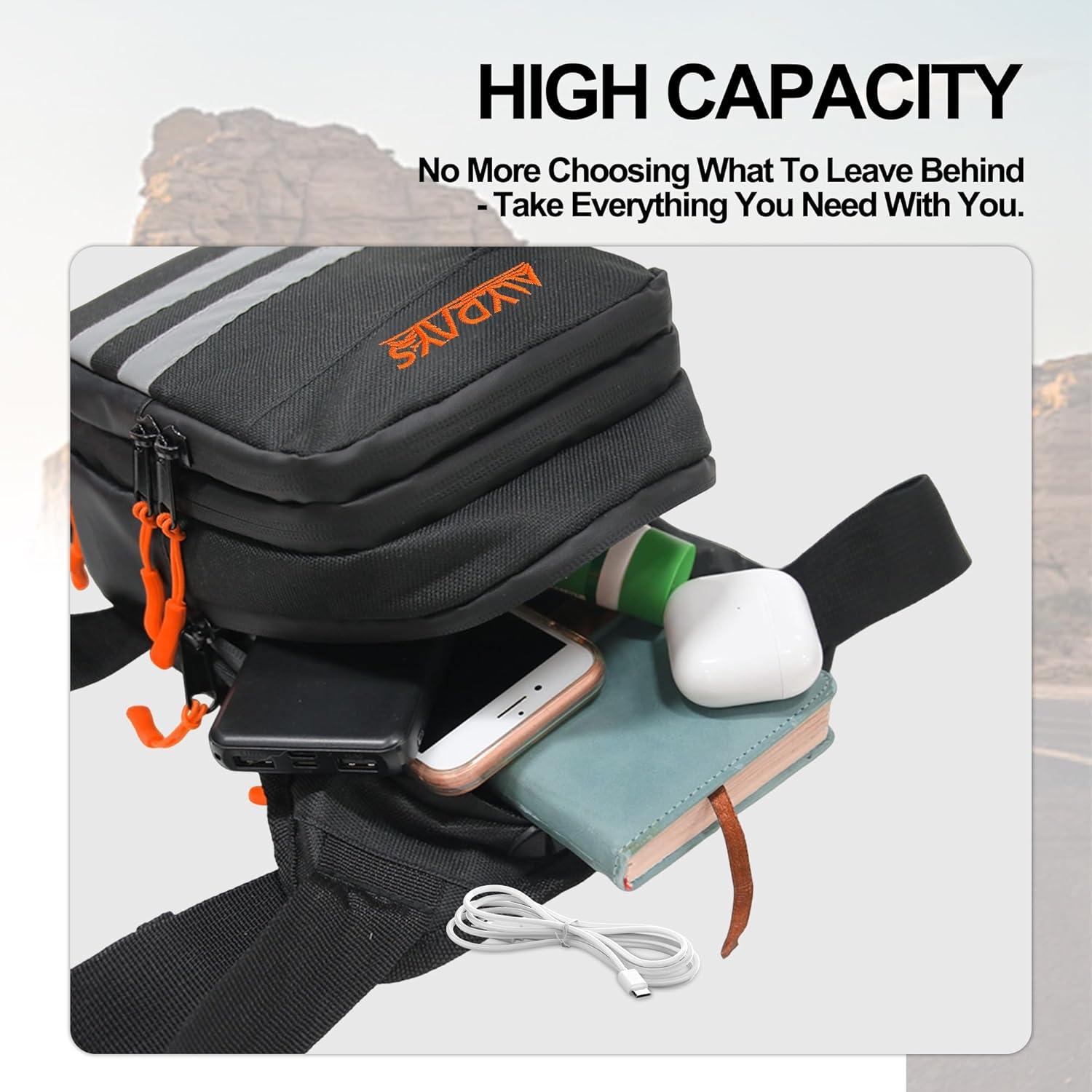 image:imageMDSTOP Motorcycle Thigh Bag with Removable Leg Strap Expandable Storage Tank BagsDrop Leg Bag for Men ampamp Women Leg Fanny Pack for Racing Cycling Horse Riding Hiking Camping Fishing Travel BlackBlack
