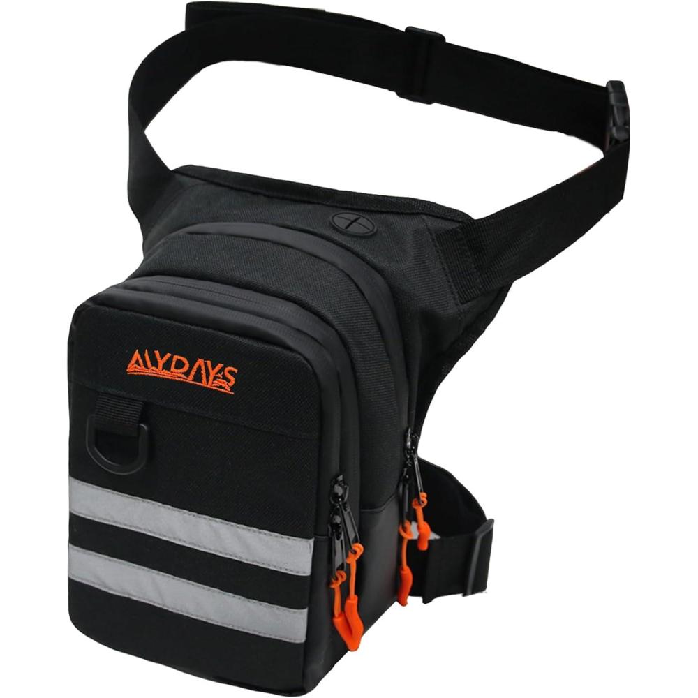 image:imageMDSTOP Motorcycle Thigh Bag with Removable Leg Strap Expandable Storage Tank BagsDrop Leg Bag for Men ampamp Women Leg Fanny Pack for Racing Cycling Horse Riding Hiking Camping Fishing Travel BlackBlack