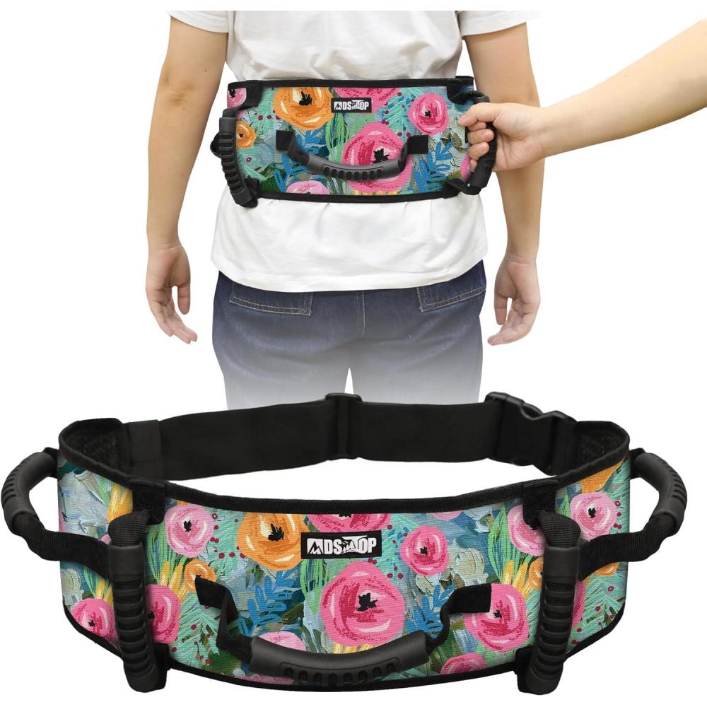 image:imageGait Belt Transfer Belt for Seniors with Handles AntiSlip Gate Belt for Elderly Lifting with Quick Release Buckle Medical Belt for Lifting Patients for Handicap Physical Therapy Elderly CyanGreen